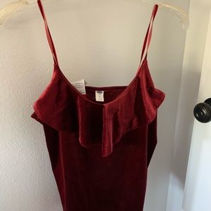 Old Navy Dark Red Velvet Tank Top (NWT)